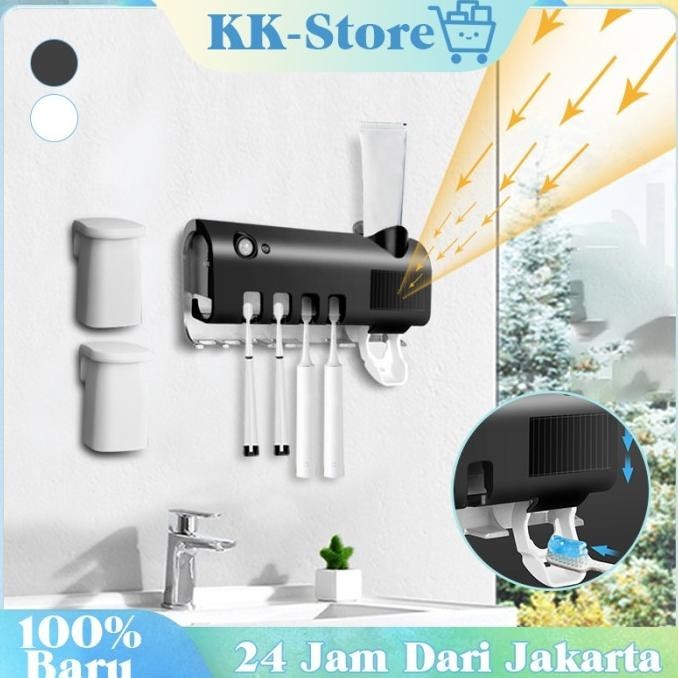 TERLARIS Dispenser Odol Dan Sikat Gi Uv Rak Sikat Gi Kamar Mandi Otomatis