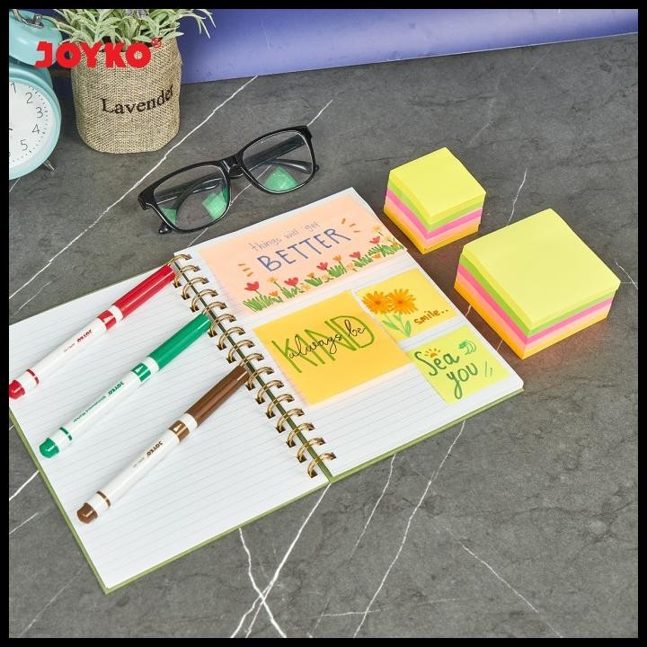 

Terlaris Memo Stick Kertas Memo Tempel Sticky Note Joyko Mms-1 ~15 5 Warna Good Quality