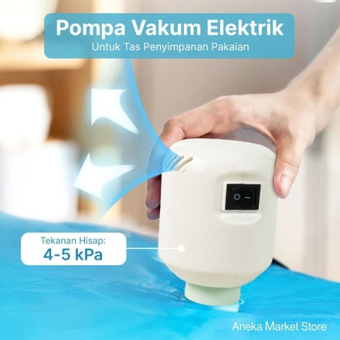 Pompa Vacuum Bag Elektrik Vakum Vacuum Baju Travel Portable