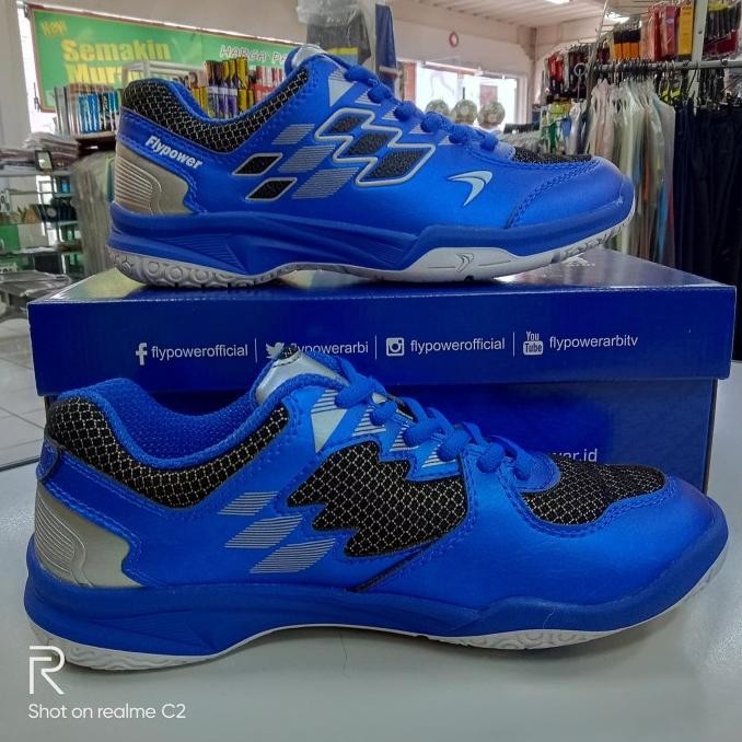Sale Sepatu Sapatu Badminton Bulutangkis Anak Flypower Kalasan 3 03 Biru