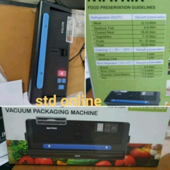 Baru Vacum sealer matrix dz 280/ 2SD untuk makanan kering stdba Segera Beli