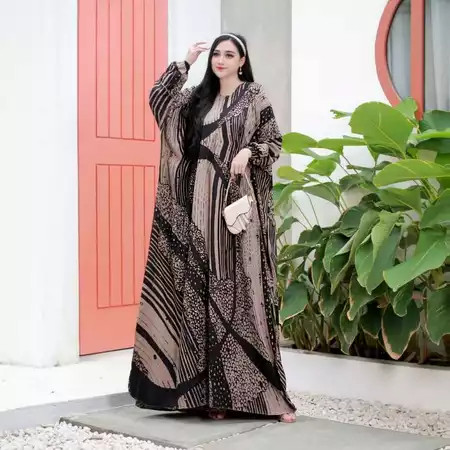 Terbaik BAYAR DITEMPAT Kaftan Kamila Bahan Rayon Super Jumbo Busui Gamis wanita terbaru 2025 termura