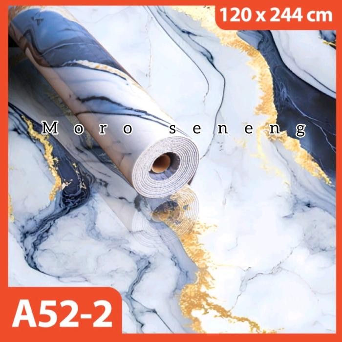 Wallpaper Dinding 3D Foam Motif Marmer Lebar 120Cm Marble