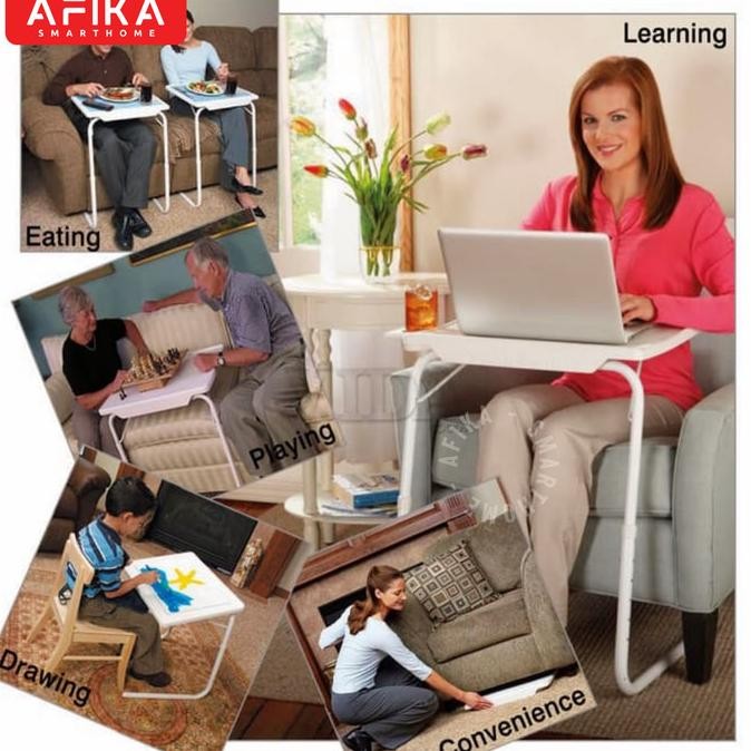 MEJA LAPTOP LIPAT PORTABLE MEJA BELAJAR TINGGI DAPAT DISESUAIKAN