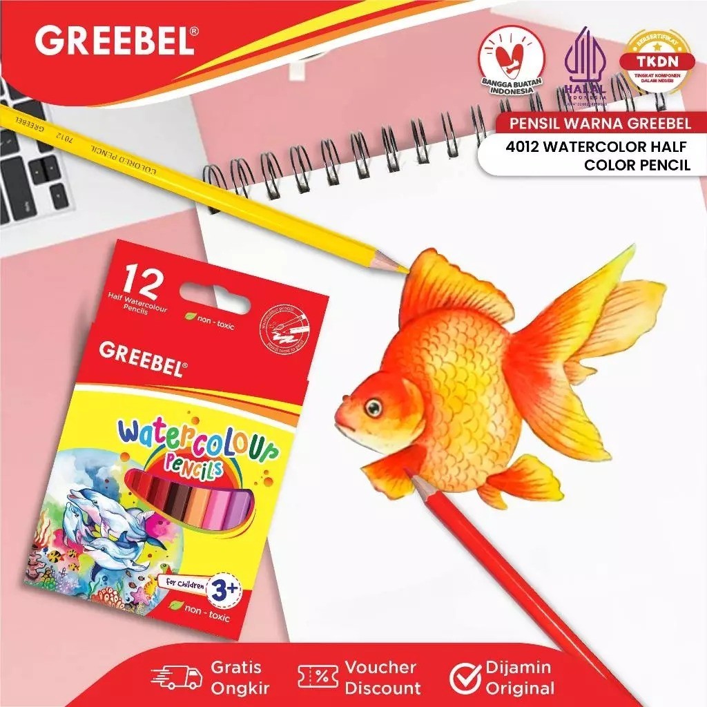 

Greebel Pensil Warna Pensil Warna 12 Warna / Greebel 4012 Half 12 Warna