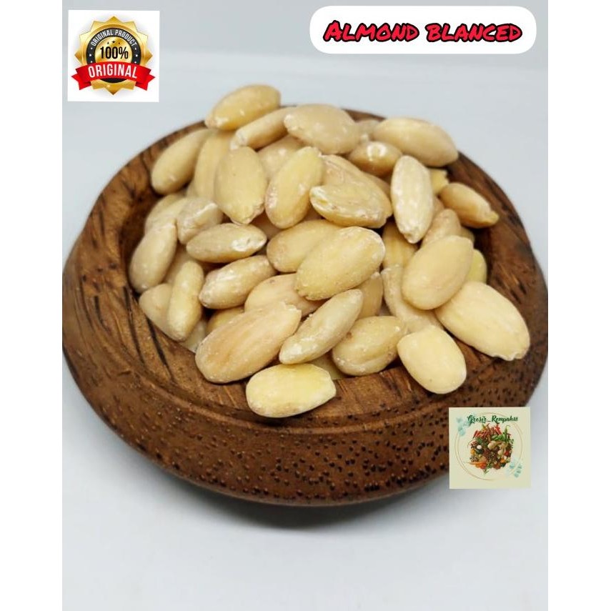 

Raw Almond Blanced / Kacang Almond Blanced Mentah 1kg Berkualitas