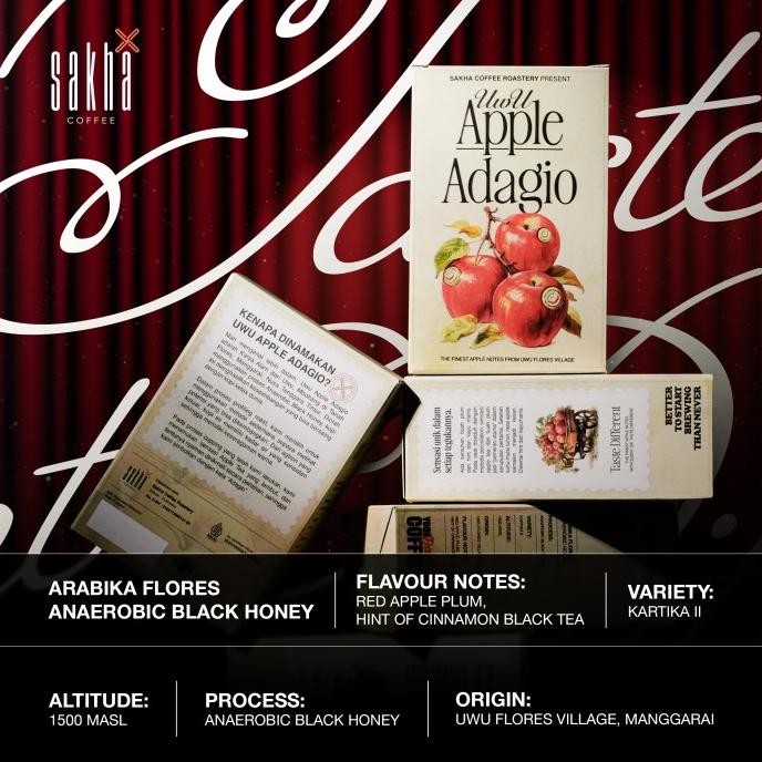 

Biji Kopi Arabica Uwu Apple Adagio Coffee Bean Bubuk Murni Arabika Coffe