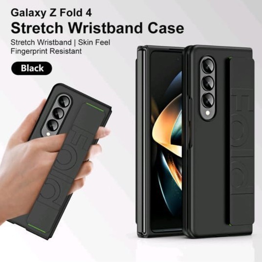 SAMSUNG Z FOLD 4 CASE COVER SLIME LEATHER COVER SLIM CASE WRIST STRAP FOLD 4 / Z FOLD 4