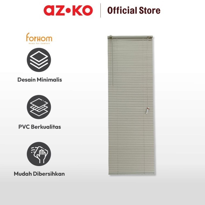 Azko Forhom 60X180 Cm Venetian Blind - Abu-Abu Cloudy