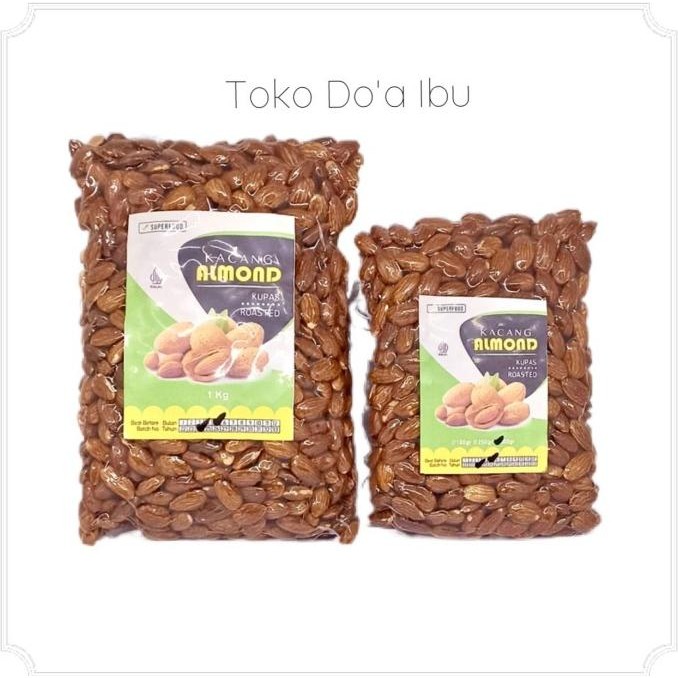 

Kacang Almond-Panggang-Kupas-1000gr/1kg-Almond Kupas ( Matang ) Berkualitas