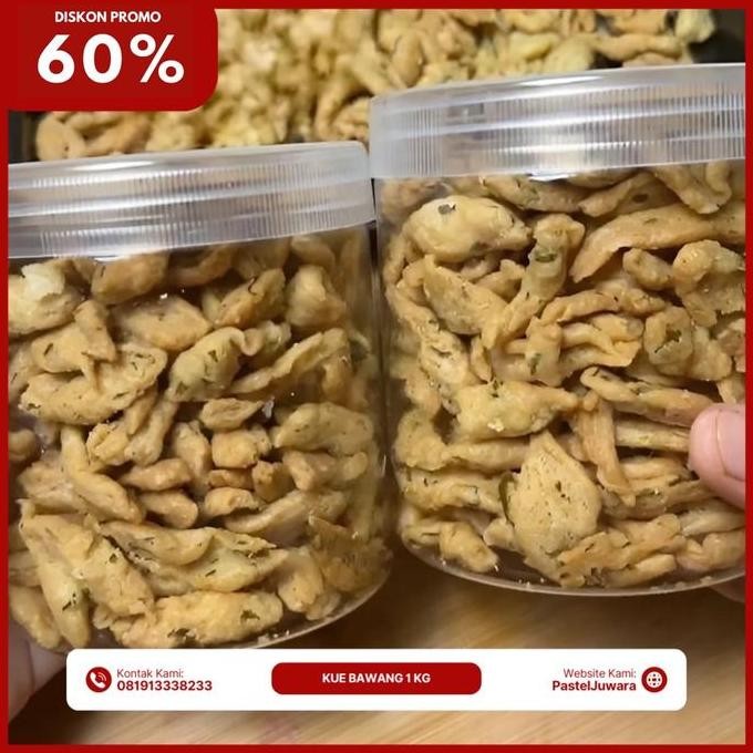 

KUE BAWANG 1 KG BY SNACKJUWARA CEMILAN RENYAH INSTAN ORIGINAL