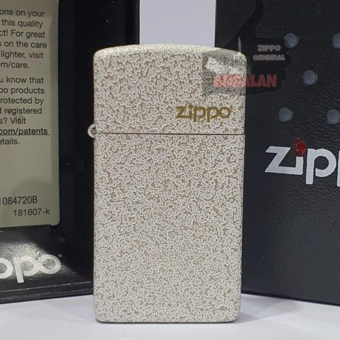 Baru Korek Api Zippo Original 49265ZL Slim Mercury Glass with Zippo Logo