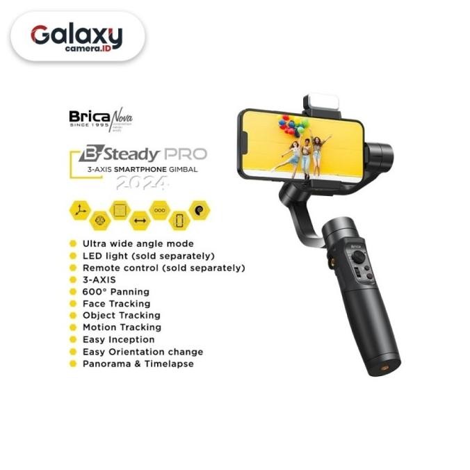 Promo Brica B-Steady PRO 2024 Gimbal Kamera Smartphone Action Camera Resmi COD