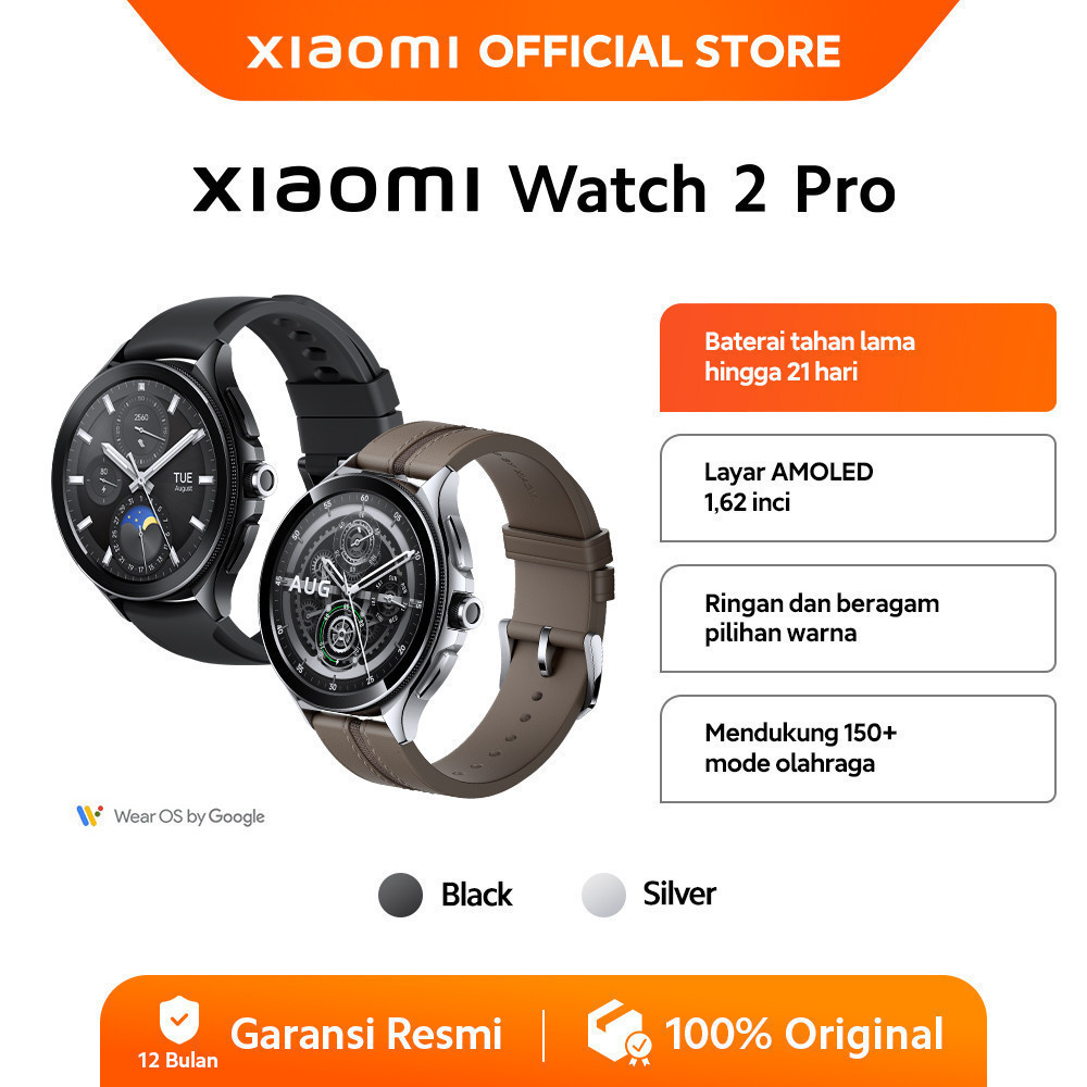 Xiaomi Watch 2 Pro Bluetooth Version | WearOS | Layar AMOLED 1.43" | Snapdragon W5+ Gen 1 | Pemantau