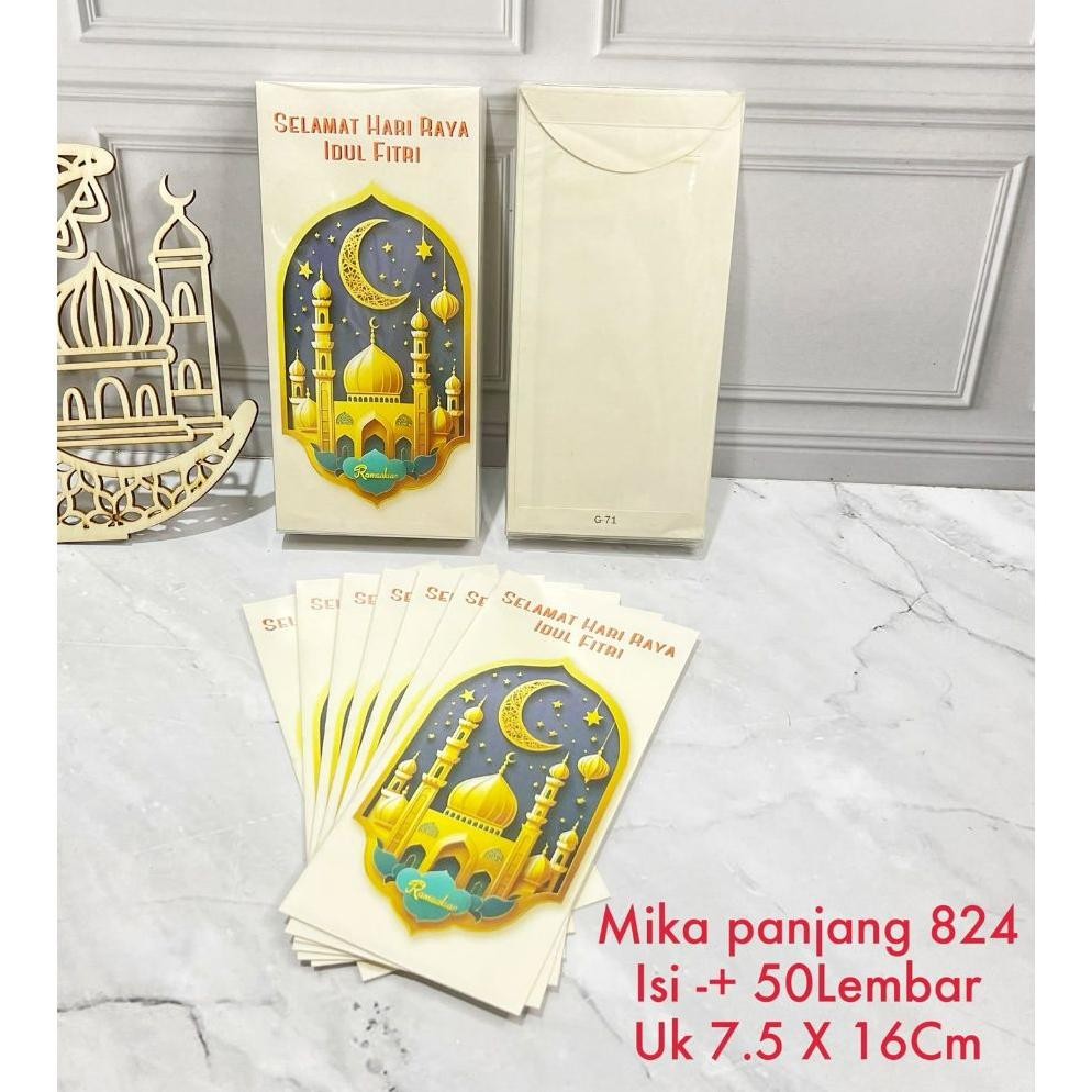 

aw-96 AMPLOP LEBARAN IDUL FITRI PANJANG 50 pcs KEMASAN MIKA IDUL FITRI ISI 50 LEMBARA Terlaris