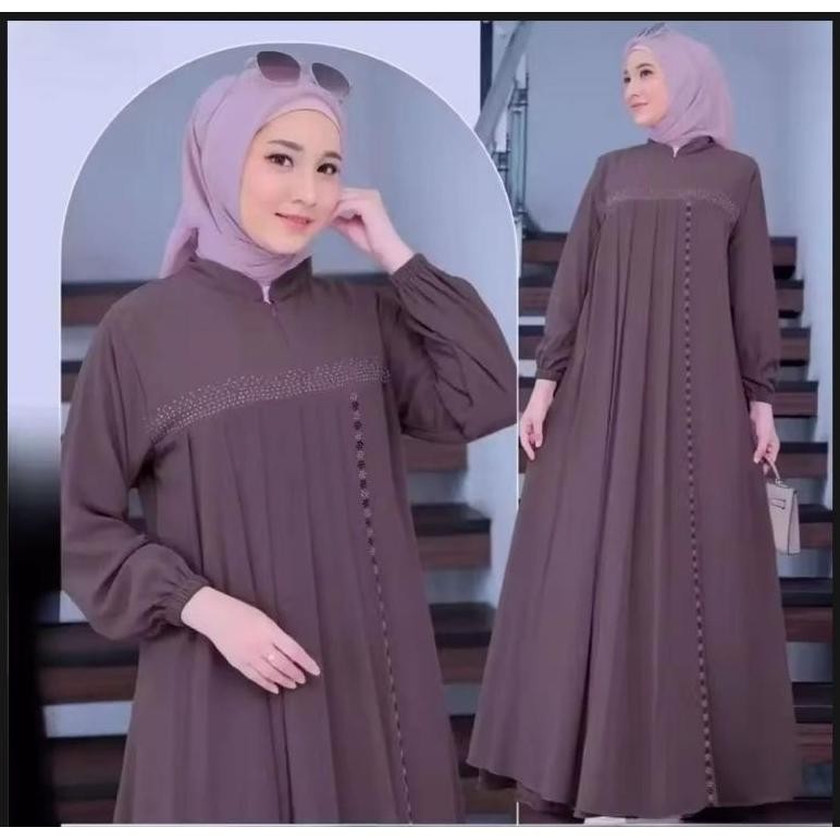 eq-77 G.A.Y.A Gamis Azzahra Dress Katun Premium Viral