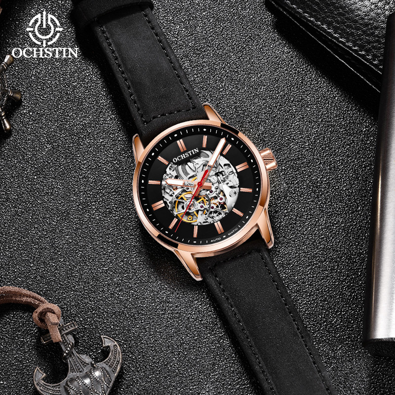 OCHSTIN Men Watch Quartz Chronograph Male Watches Accuracy Top Brand Luxury Blue Simple Dial