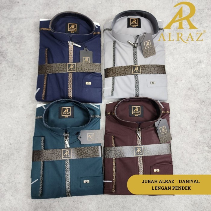 Terbaru Jubah Alraz Kombinasi Lengan Pendek Al Raz Premium Terlaris