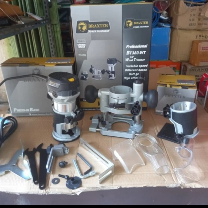 BRAXTER MESIN PROFIL BT 380 WT WOOD TRIMMER ROUTER BISA GANTI DUDUKAN