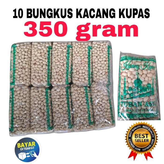 

PAKET NIAGA 10 bungkus kacang kupas kemasan +- 350 gram grosir 1 ball
