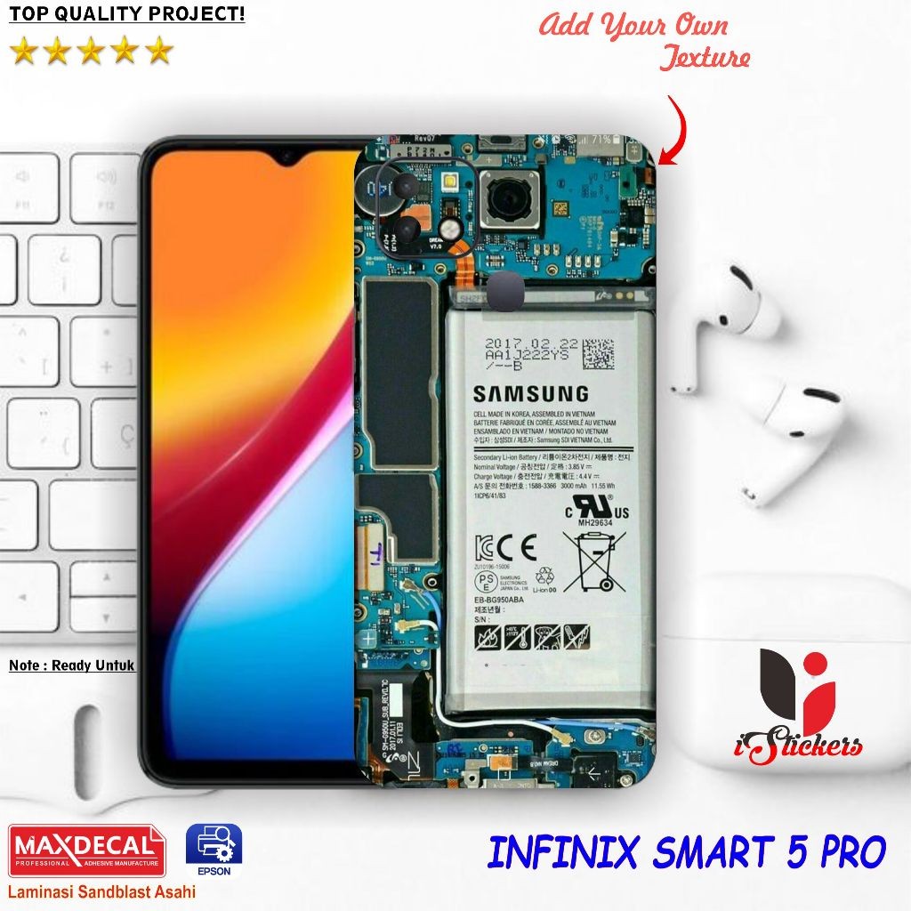 

Terlaris Infinix Smart 4 Garskin Stiker Custom Case Laminasi Tebal COD