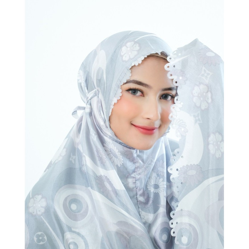 MUKENA SARAH MOTIF BUNGA TERATAI SARAH 2IN1 TRAVELING MAIABYHASYA