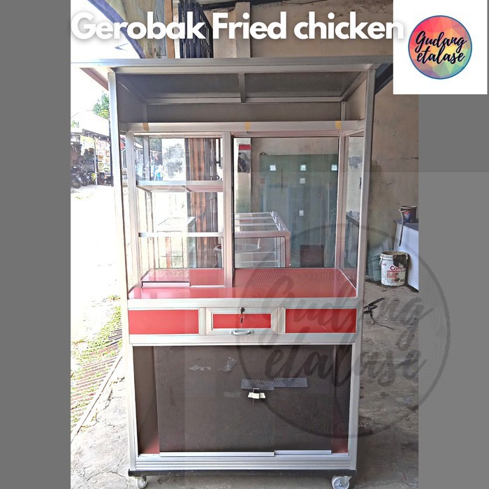 ETALASE FRIED ICKEN/ETALASE MAKANAN/ETALASE AYAM GORENG PLUS LAMPU