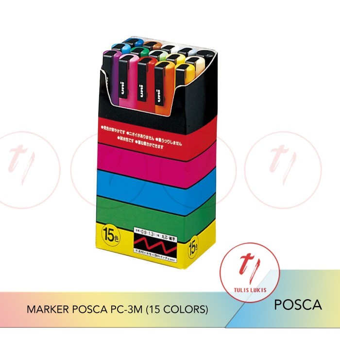 

SPIDOL POSCA PC-3M SET 15 COLOR
