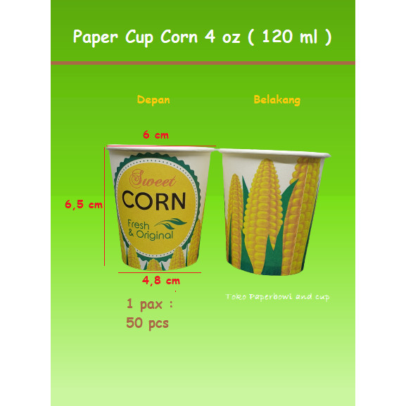 Paper Hot Cup 4 Oz Isi 50 Pcs Motif