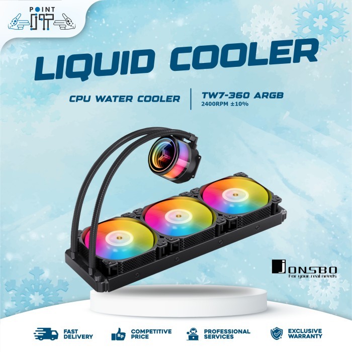 LIQUID COOLER JONSBO TW7 360 / TW7360 ARGB HSF AIO WATER COOLING PC GAMING