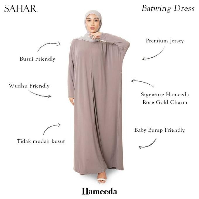 Hameeda - Sahar Batwing Dress | Loose Jersey Dress Busui Best Seller