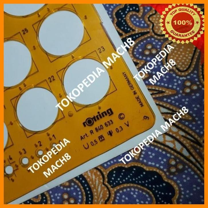 

[MAC] GARANSI ORIGINAL MADE IN GERMANY PENGGARIS TEMPLATE TEMPLET ROTRING BUNDAR CIRCLE TEMPLATE