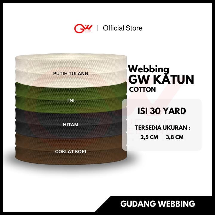 

Terlaris Tali Webbing Katun 2,5 Cm Good Quality