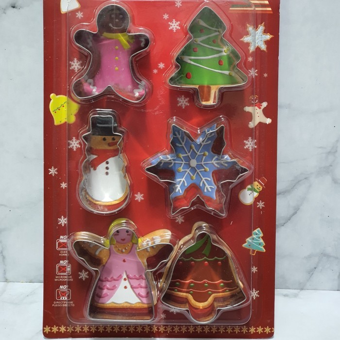 

TERMURAH GINGERBREAD HOME COOKIE CUTTER SET 6PCS / CETAKAN KUE KERING