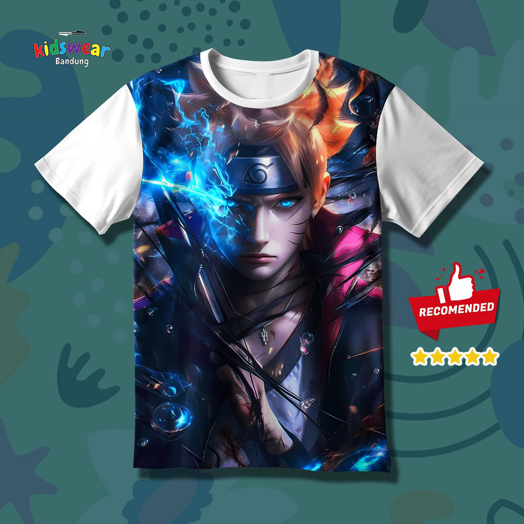Kaos Anak ANIME BORUTO Baju Anak ANIME BORUTO 3D Printing Untuk Umur 1-12 Tahun G5