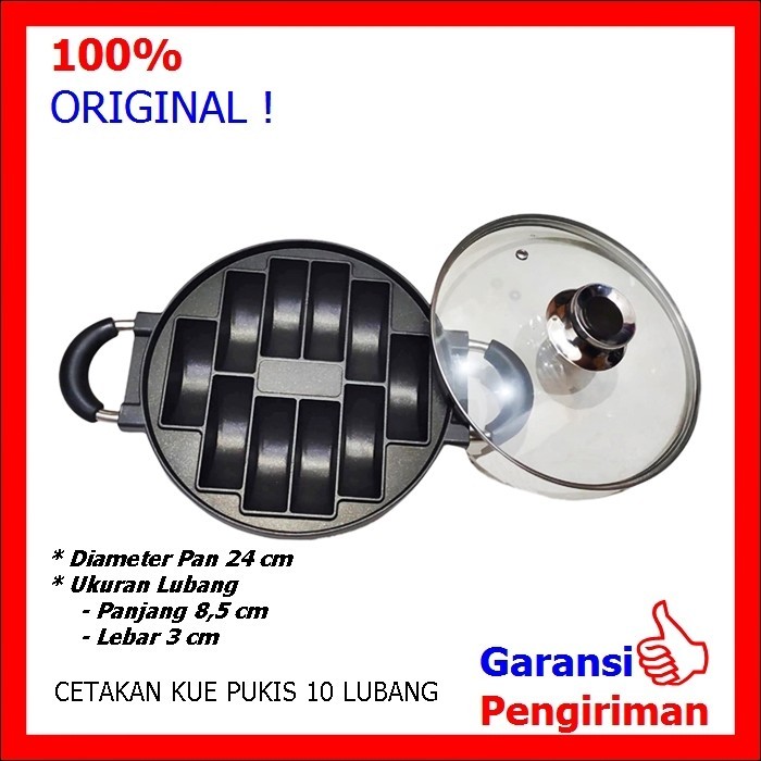 

READY CETAKAN KUE PUKIS/PANCONG/RANGIN 10 LUBANG TEFFLON ( 10 CEMBUNG )