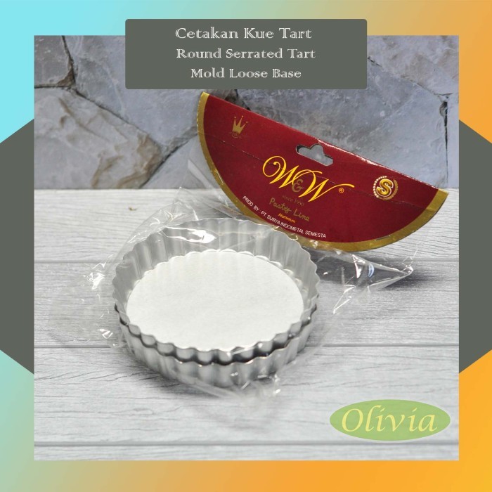 

TERBARU CETAKAN KUE TART ROUND SERRATED TART MOLD LOOSE BASE 11X2CM