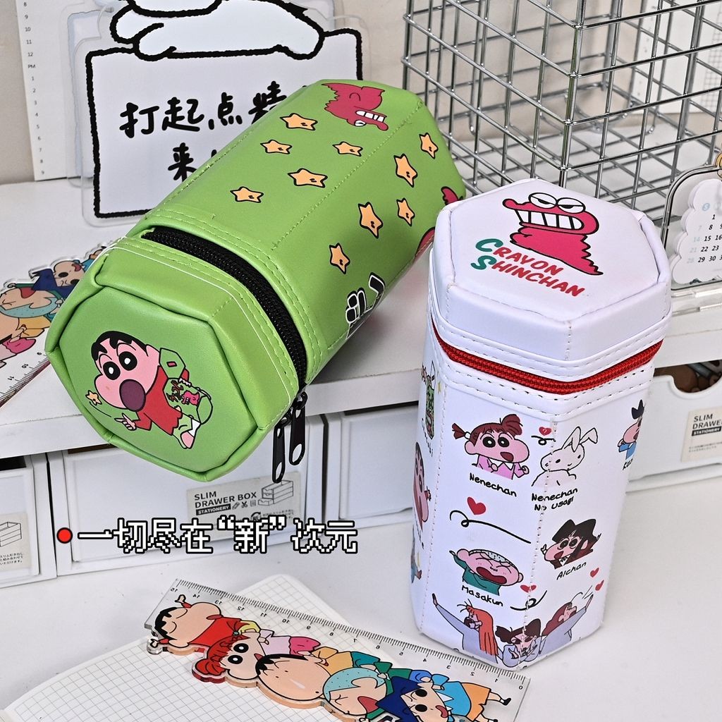 

Tempat Pena Crayon Shin-chan Tas Penyimpanan Kartun Krokodil Hexagonal