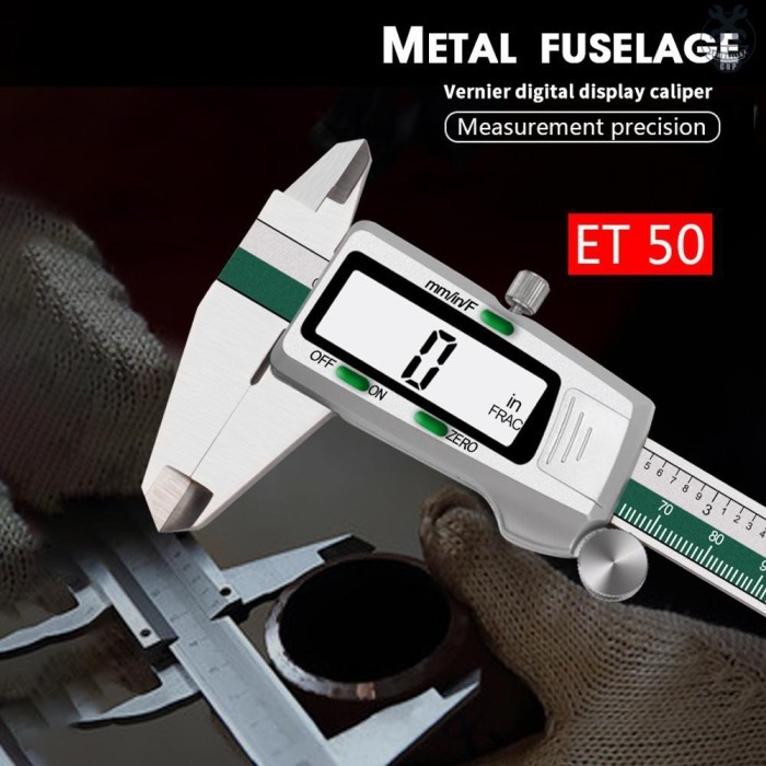 BEBAS ONGKIR - Silver Vernier Caliper digital STAINLESS/Sketmat digital