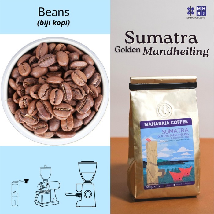 

Fresh Roast Kopi Sumatra Golden Mandheling Coffee 200G Arabika Sangrai