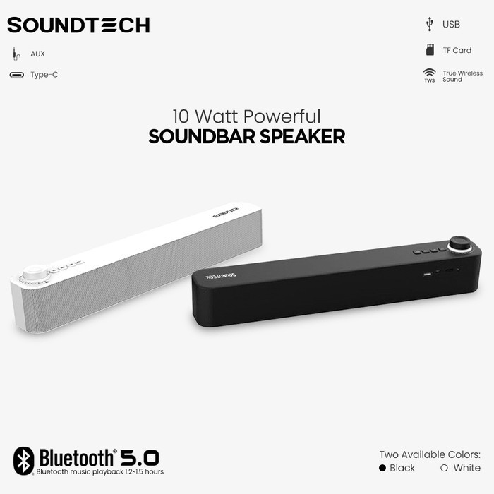 Soundtech Bluetooth Wireless Soundbar Speaker Aux Mini Audio