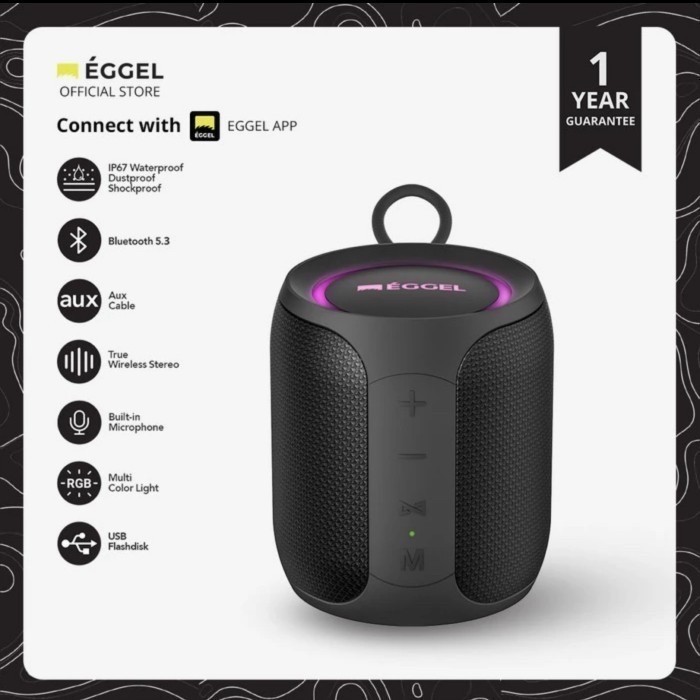 Eggel Terra 3 Mini 360 Waterproof Portable Bluetooth Speaker Terra Iii