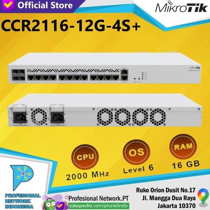 Sale Mikrotik Ccr 2116 12G 4S+ Ccr2116-12G-4S+