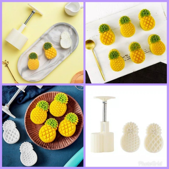 

TERLARIS CETAKAN NASTAR MOONCAKE/CETAKAN NASTAR KUE BULAN BENTUK NANAS