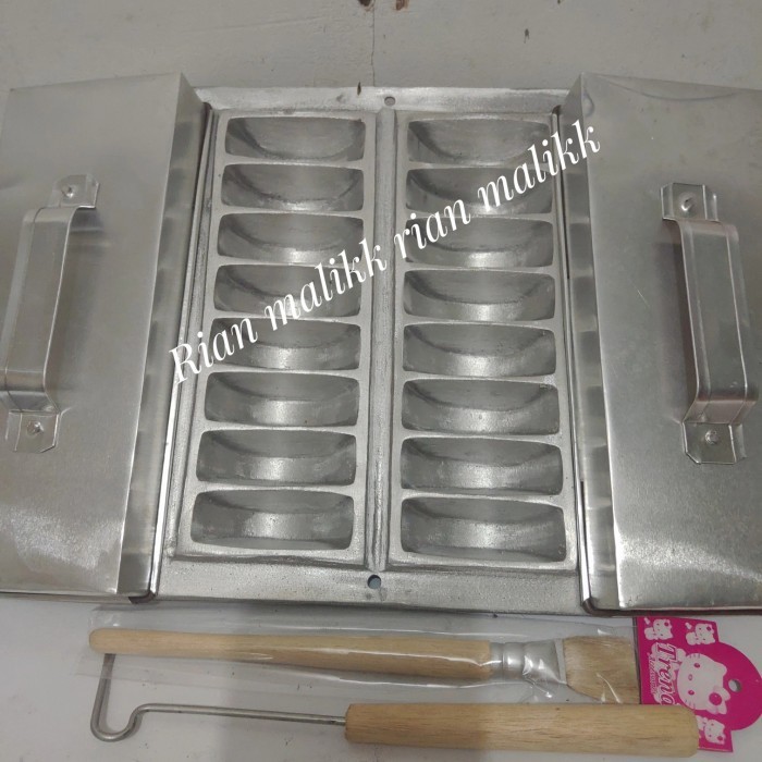 

READY STOCK CETAKAN KUE PUKIS/ PANCONG/ BANDROS ISI 16 LOBANG BAHAN ALUMUNIUM COR