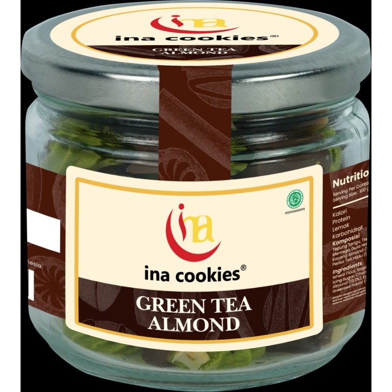 

New! INA COOKIES JAR KUE KERING LEBARAN VARIAN BARU - GREEN TEA ALMON JAR Idul Fitri