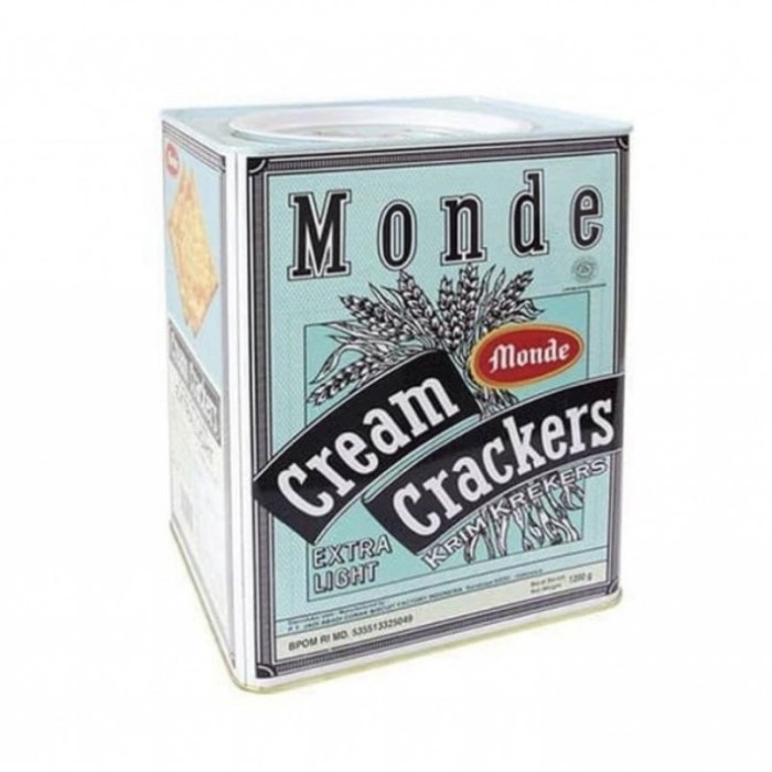 

New! MONDE Cream crackers kaleng 1200gr biskuit lebaran murah enak Idul Fitri