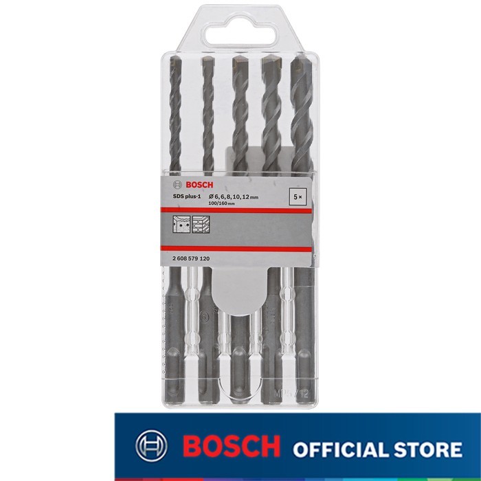 Bosch Hammer Drill Bit/ Mata Bor Beton Set 5PCS (6/8/10/12) SDS Plus-1