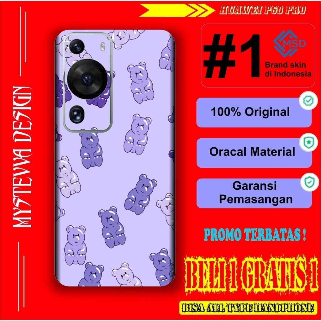 

Terlaris Huawei P60 Pro Garskin Stiker Custom Case Laminasi Tebal COD