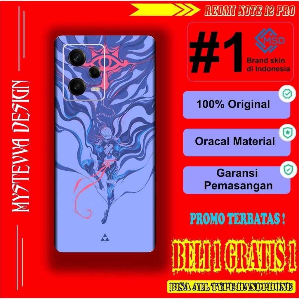 

Terlaris Redmi Note 12 Pro Garskin Stiker Custom Case Laminasi Tebal COD